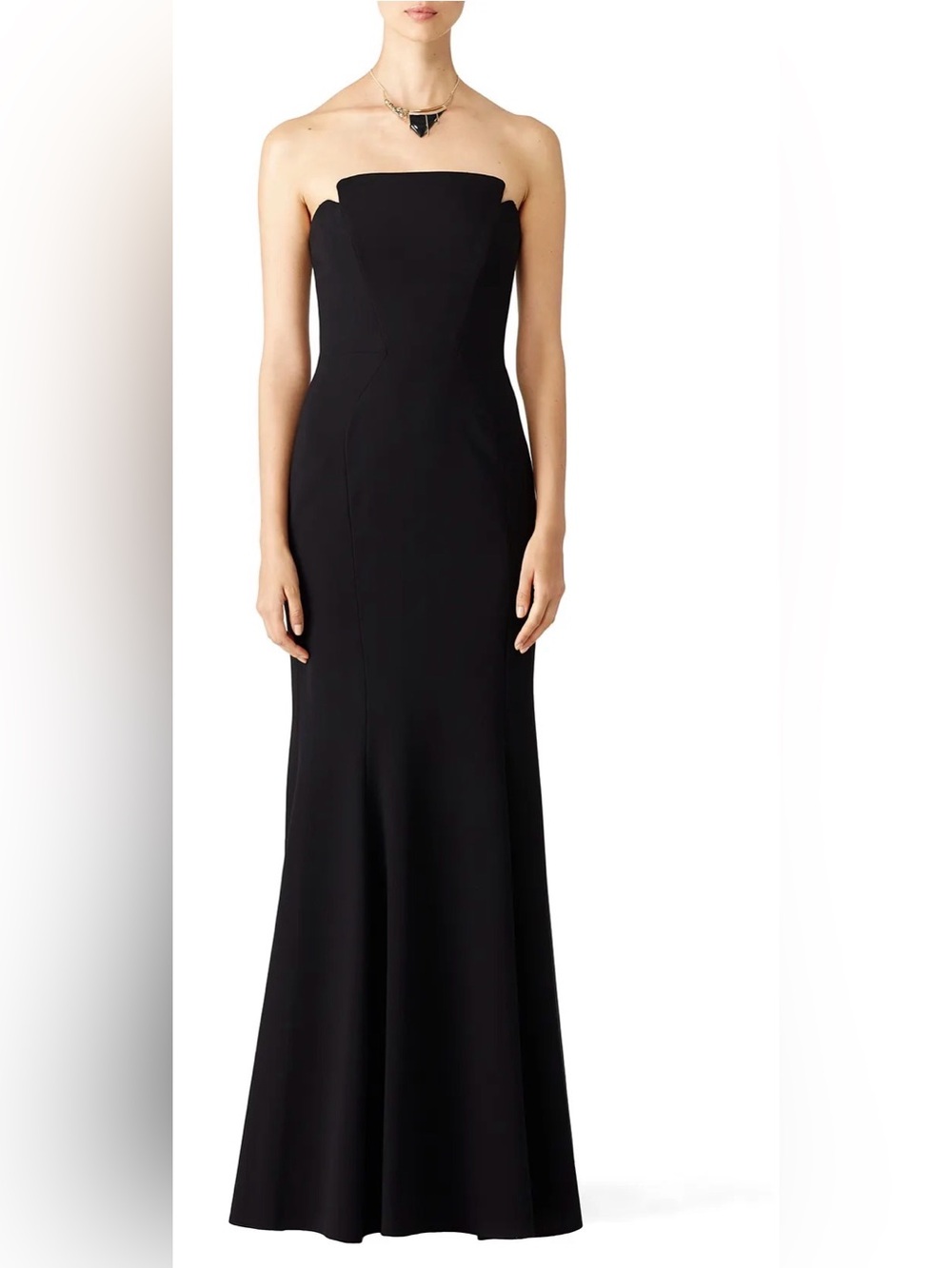 Jill Stuart Black Strapless Mermaid Maxi Dress